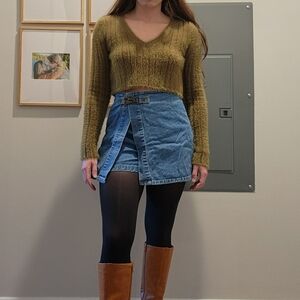 Urban Outfitters Fuzzy Olive Green Sweater